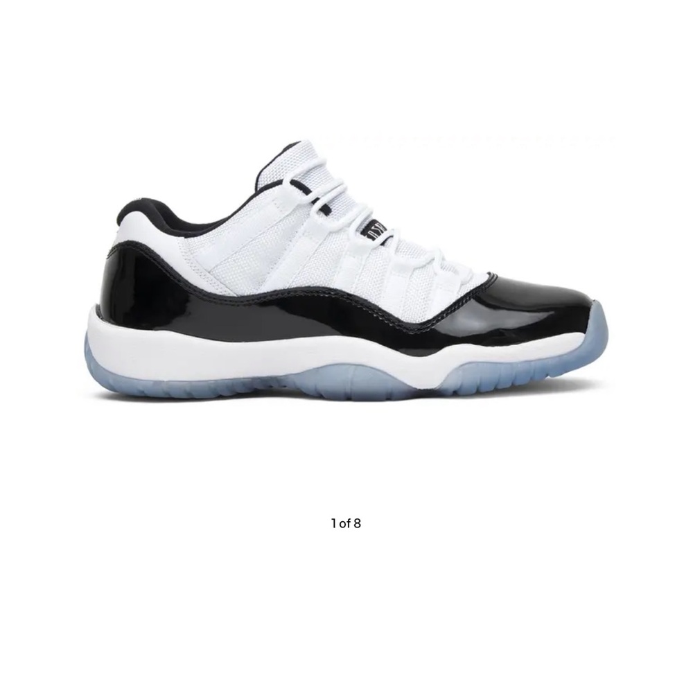 Nike Air Jordan 11 Retro Low "Concord" Black and White Low-Top Sneakers - Boys